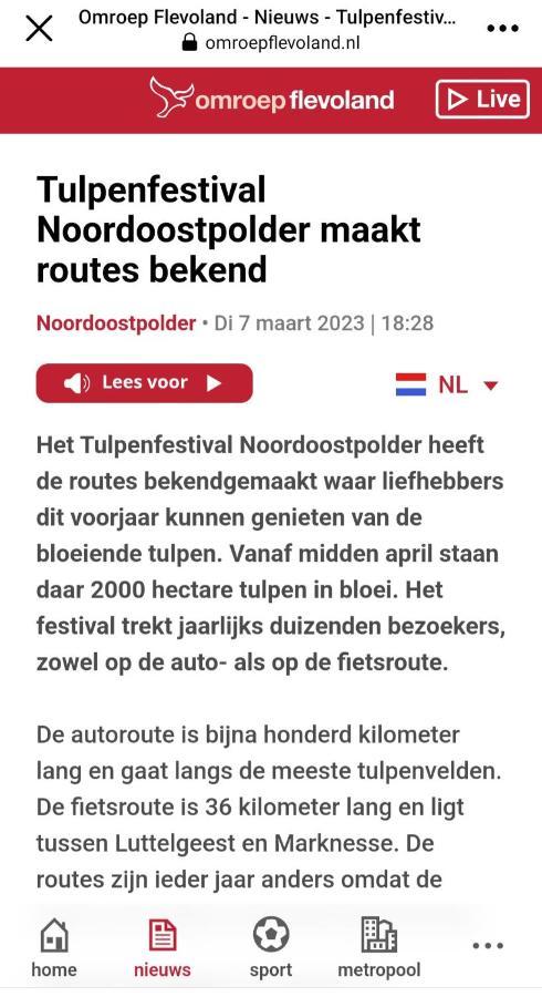 Vakantiehuis Aan Het Bos - Gelegen Aan De Tulpenroute Bant Eksteriør billede